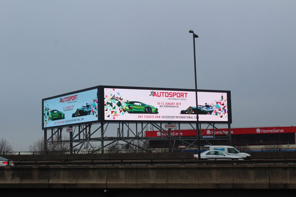 Digital Screen Advertising Services on the motorway