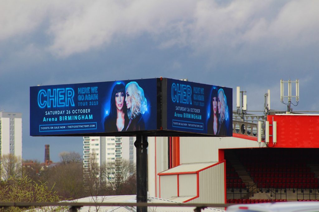 Motorway billboards advertising by Midpoint LED